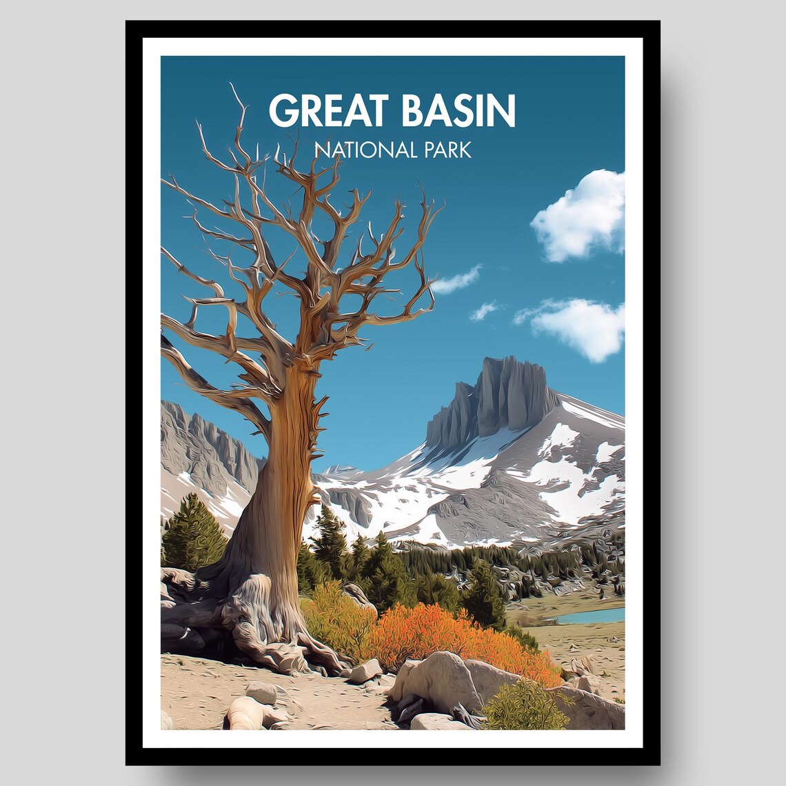 Great Basin National Park Poster, Nevada Travel Poster