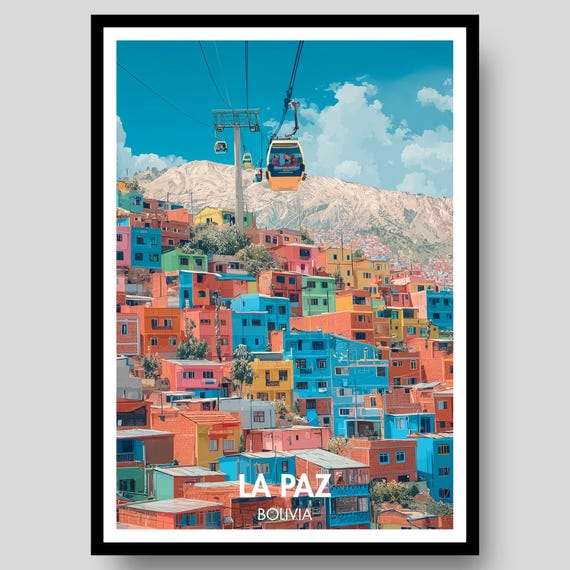 La Paz Poster Bolivia The Andes Print Wall Art