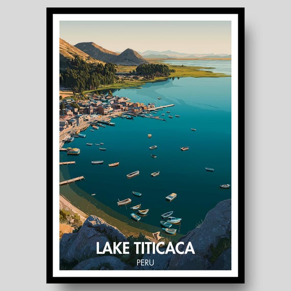 Lake Titicaca Poster Peru Print Wall Art