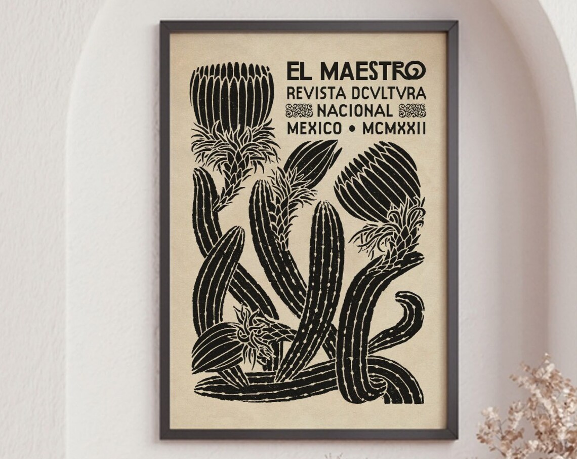 El Maestro Mexico Vintage Botanical Art Print