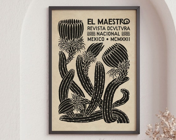 El Maestro Mexico Vintage Botanical Art Print