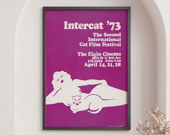 Intercat 73 International Cat Film Festival Purple Nude Silhouette Movie Poster