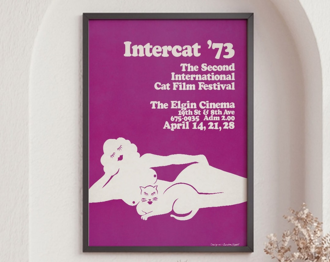 Intercat 73 International Cat Film Festival Purple Nude Silhouette Movie Poster