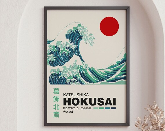 Hokusai Big Wave Vintage Japanese Art Print