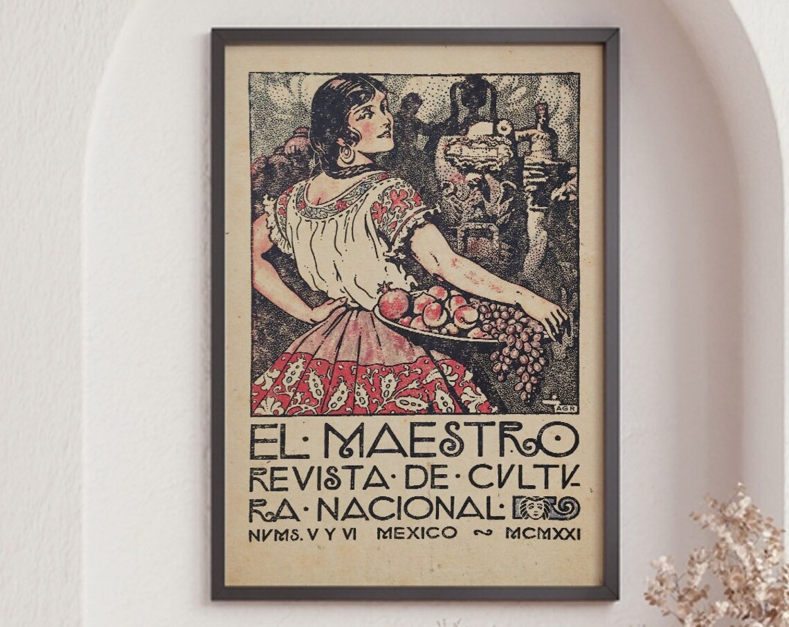 El Maestro Mexican Vintage Travel Poster Print