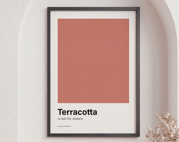 Terracotta Color Poster Print Color Art Pastel Gallery Wall Print Neutral Decor Boho Wall Art Minimalist Poster Home Decor