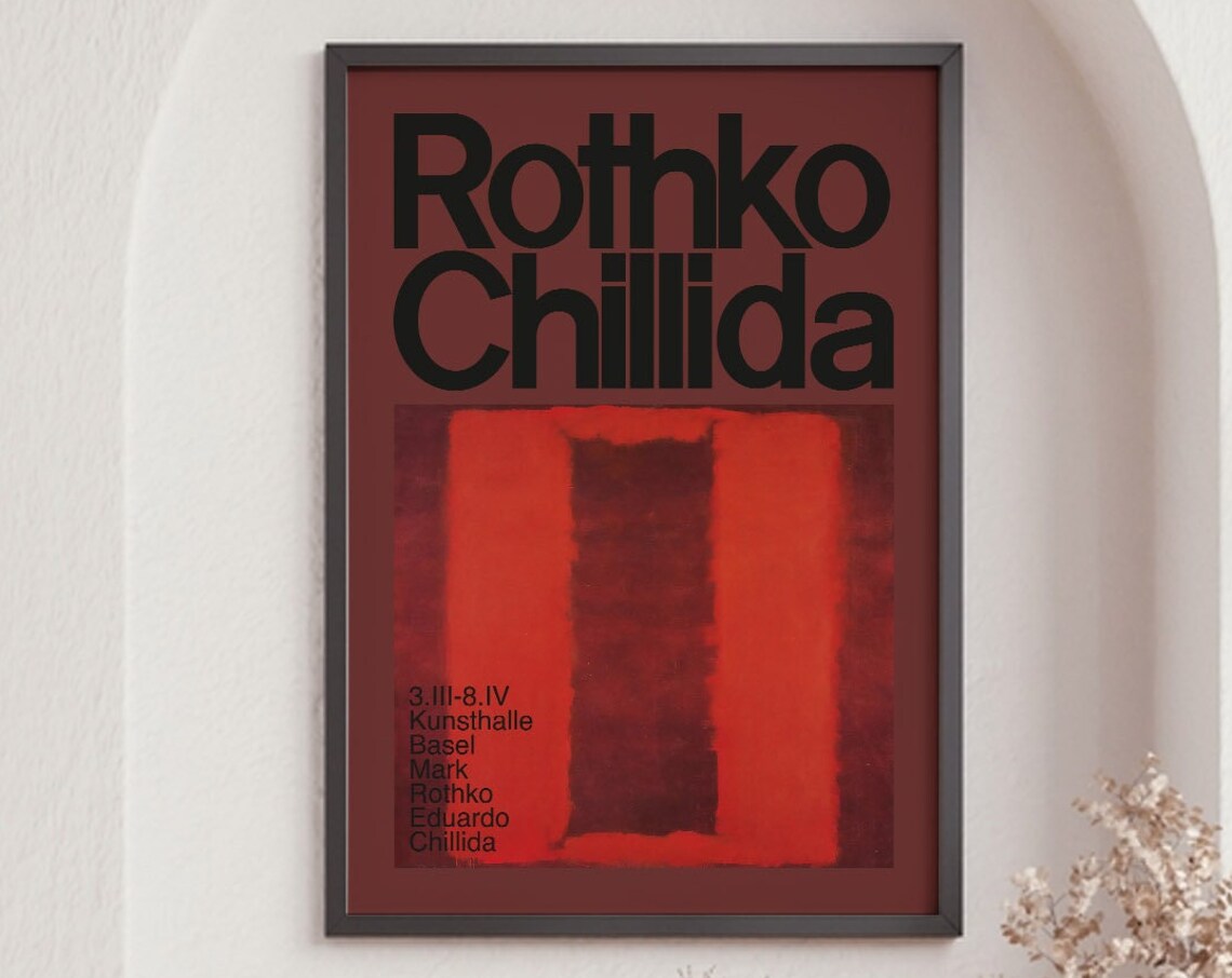 Mark Rothko and Eduardo Chillida Exhibition Poster Print