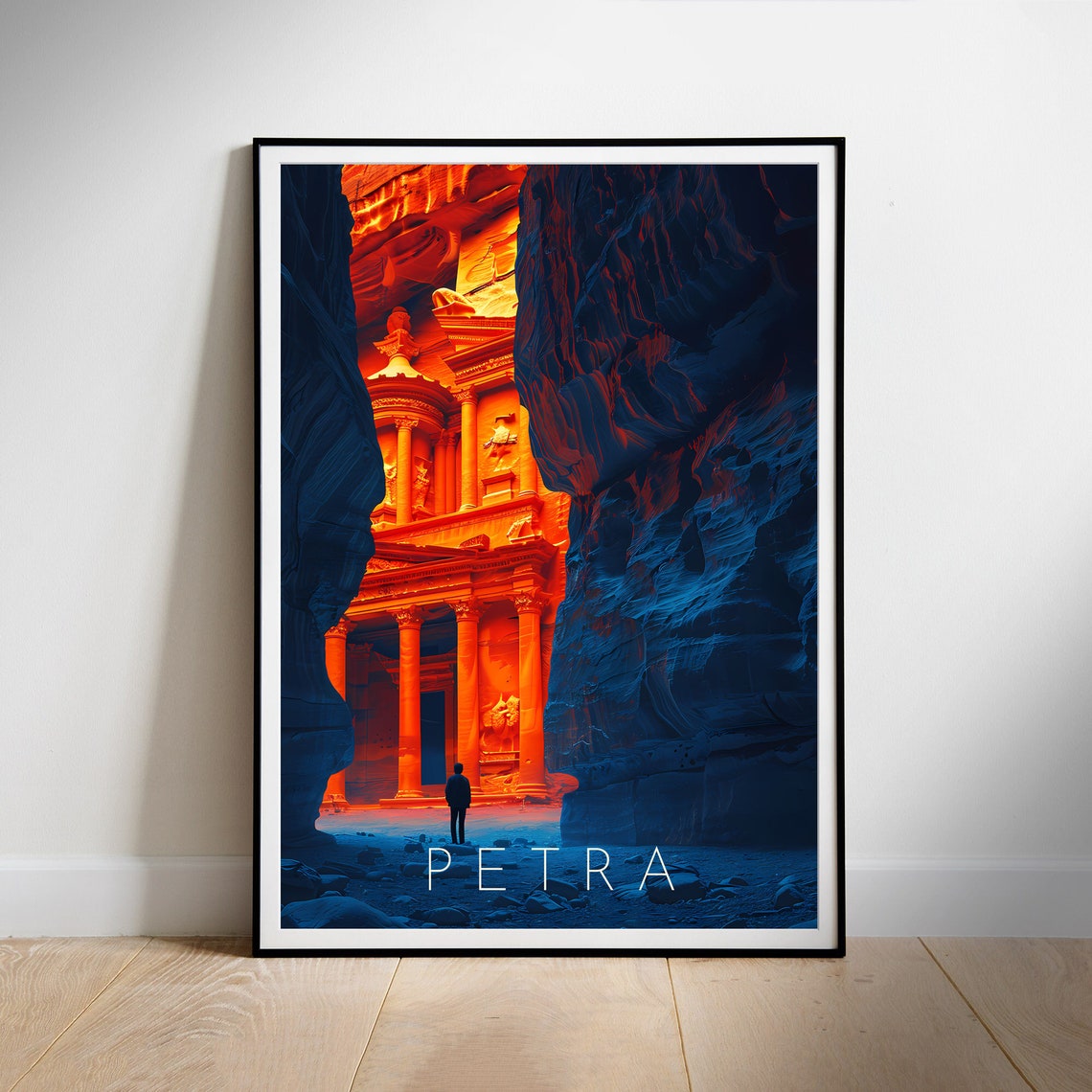 Petra Treasury Canyon Siq Glowing Facade Jordan Travel Poster - Image 2
