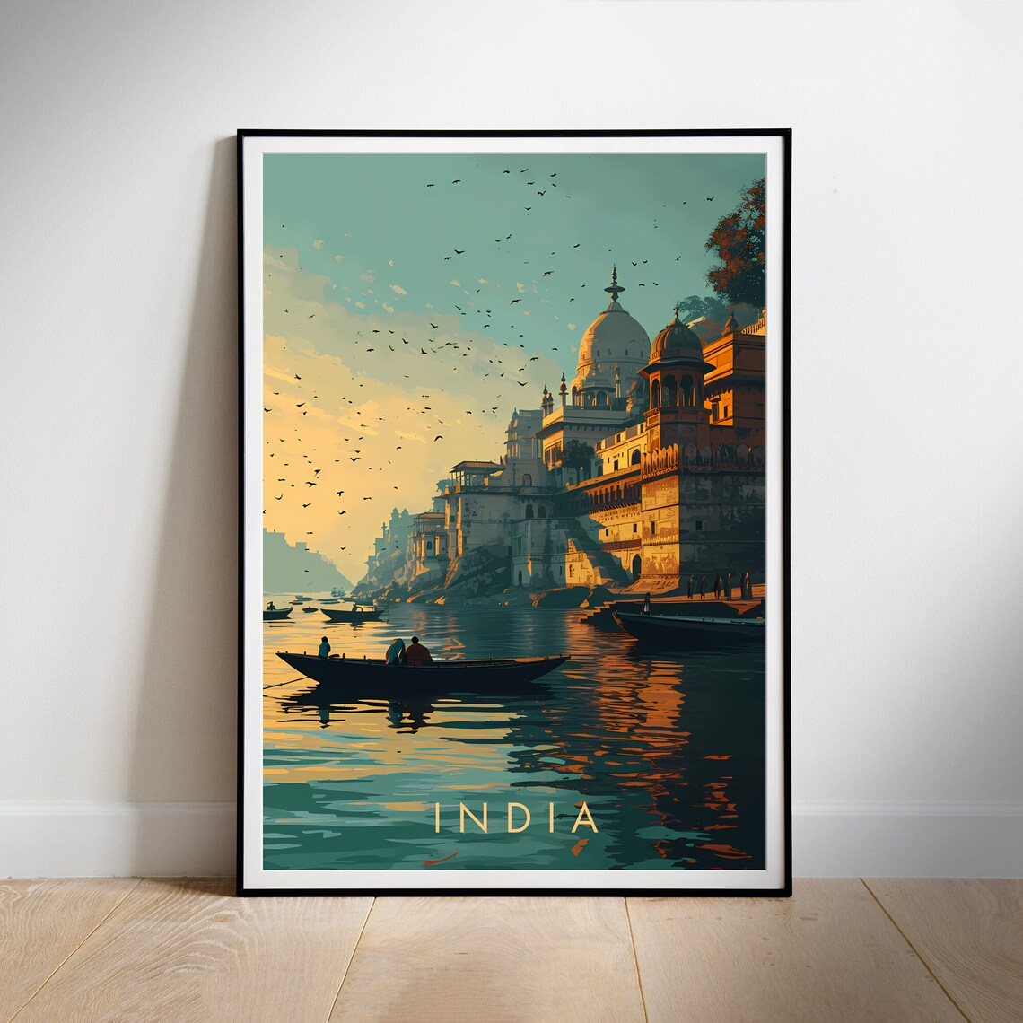 India Travel Poster, Asia Travel Wall Art Print