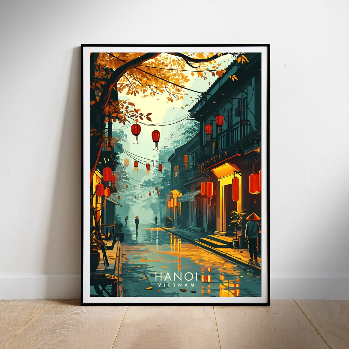 Vietnam Travel Poster, Hanoi Wall Art Print - Image 2