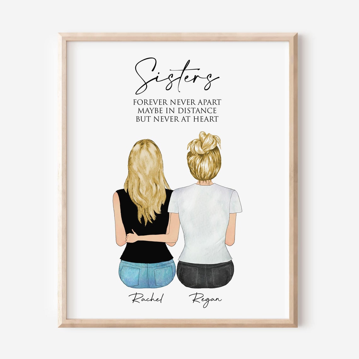 Sisters Forever Never Apart Maybe In Distance Portrait Gift Poster