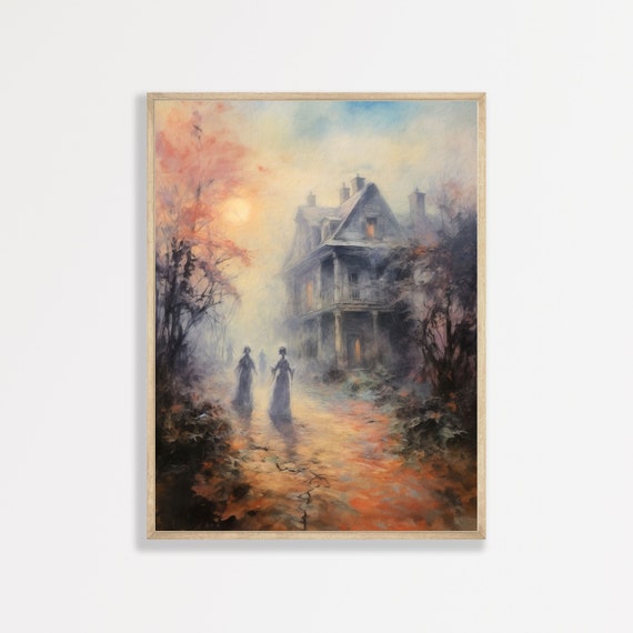 Retro Autumn Landscape Art Print, Home Decor