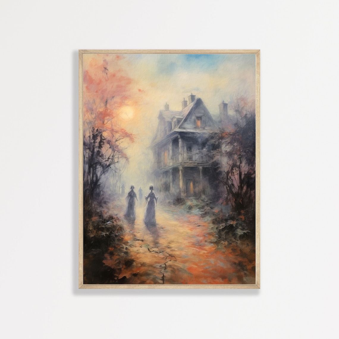 Retro Autumn Landscape Art Print, Home Decor