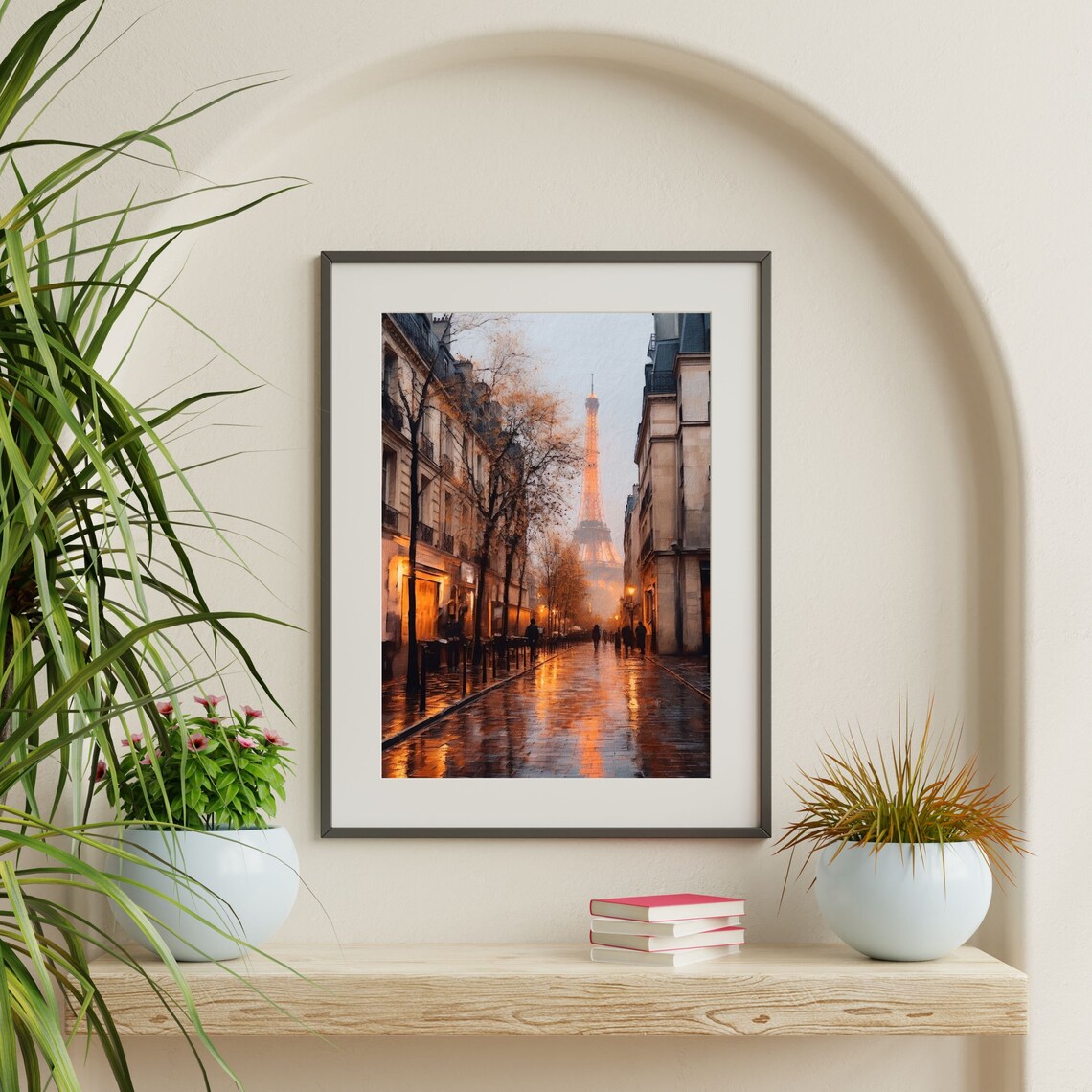 Moody Vintage Paris Eiffel Tower Art Print, Retro France - Image 2