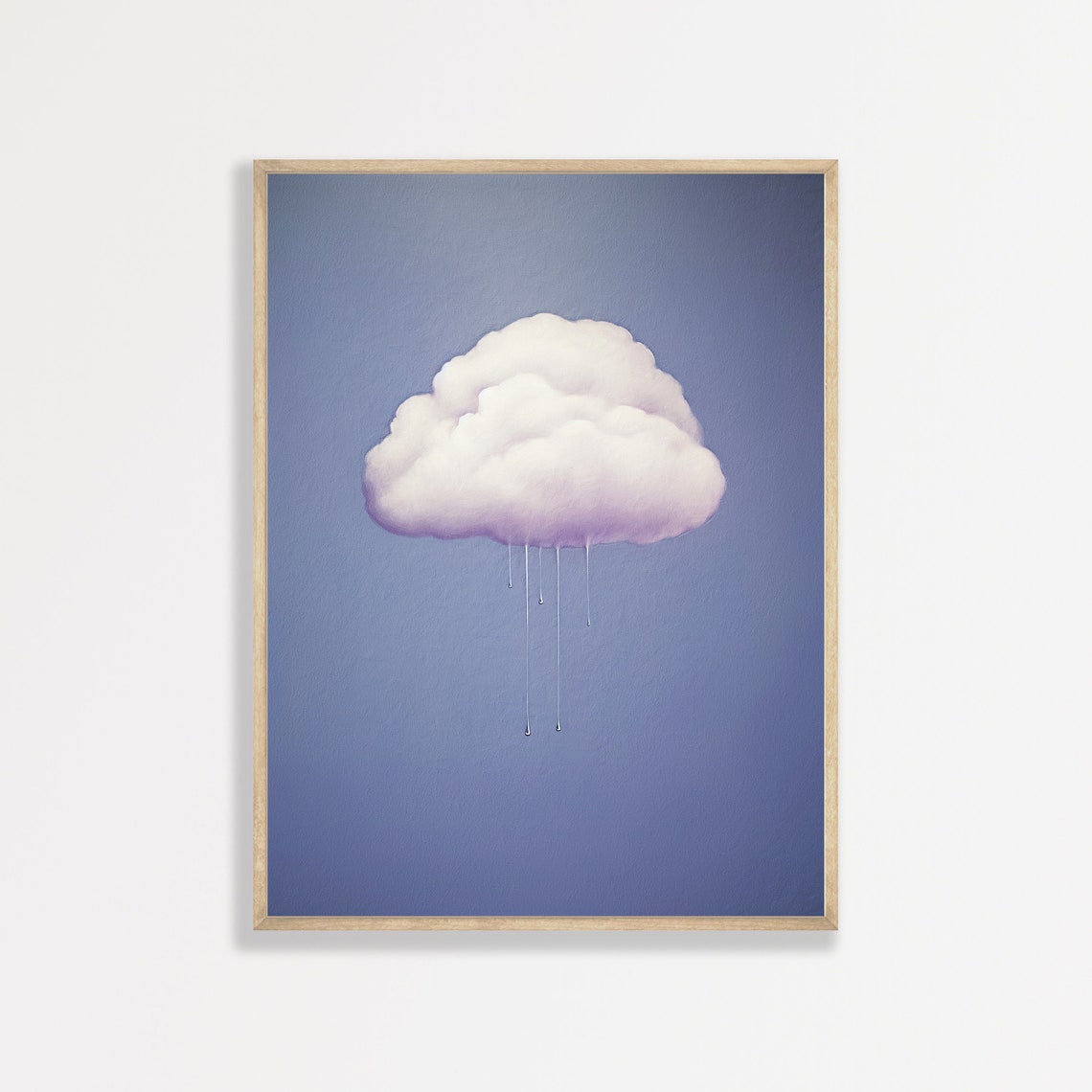 Pastel Cloud Print Muted Purple Wall Art Minimalist Abstract Decor Modern Art Print P 736