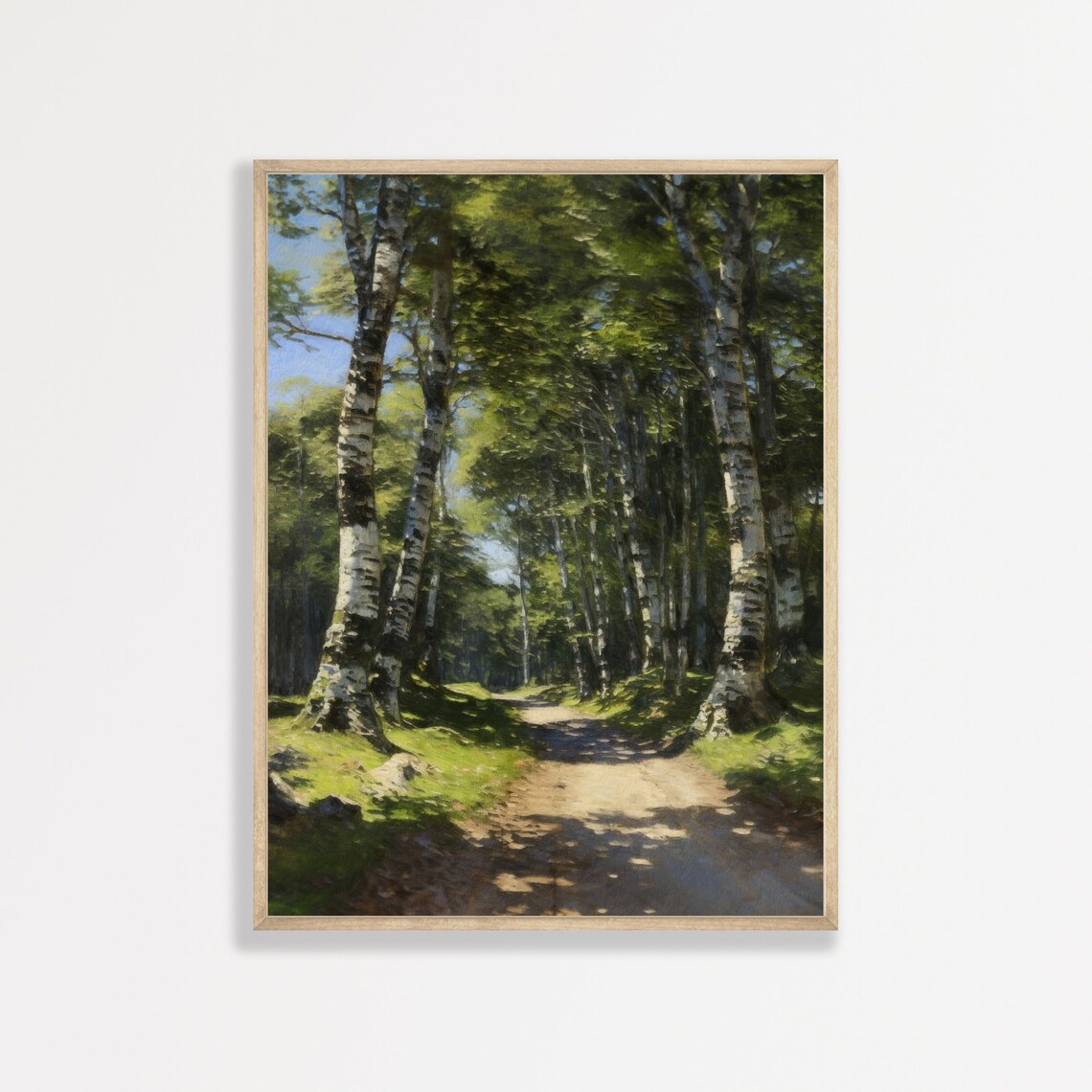 Forest Road Retro Vintage Nature Landscape Art Print