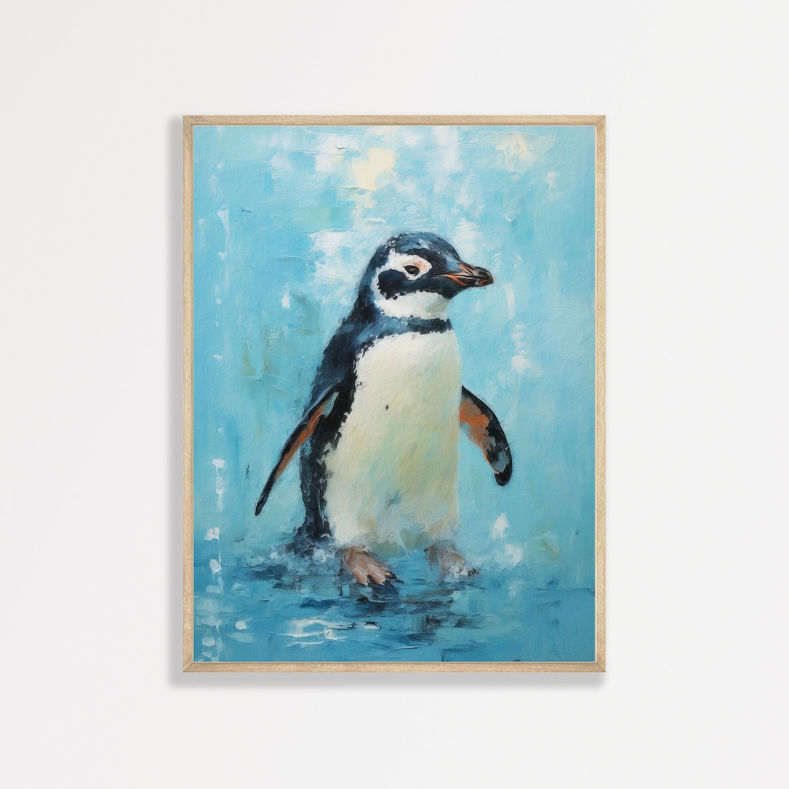 Penguin Kids Nursery Decor, Cute Animal Art Print