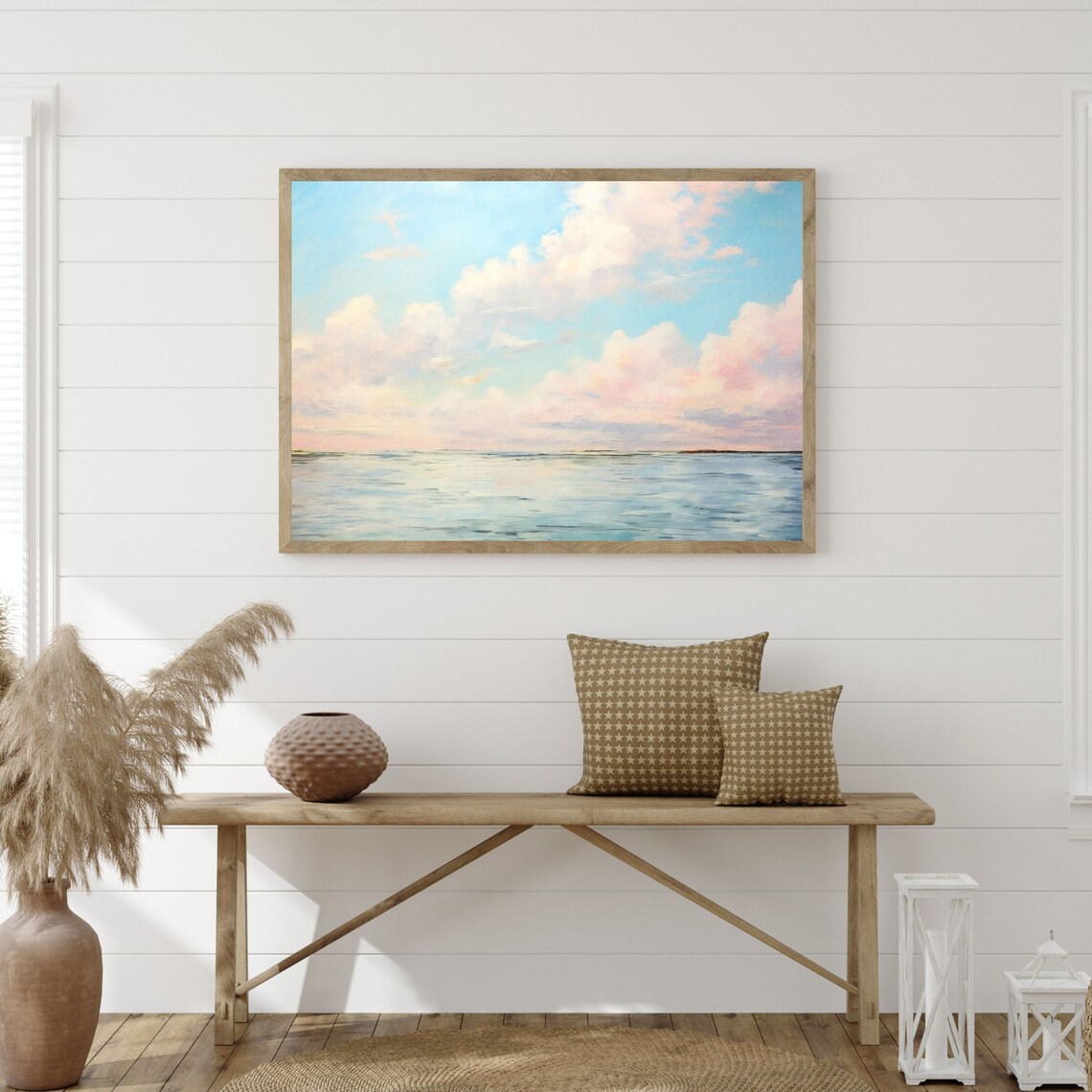 Minimal Ocean Seascape, Retro Modern Art Print - Image 3