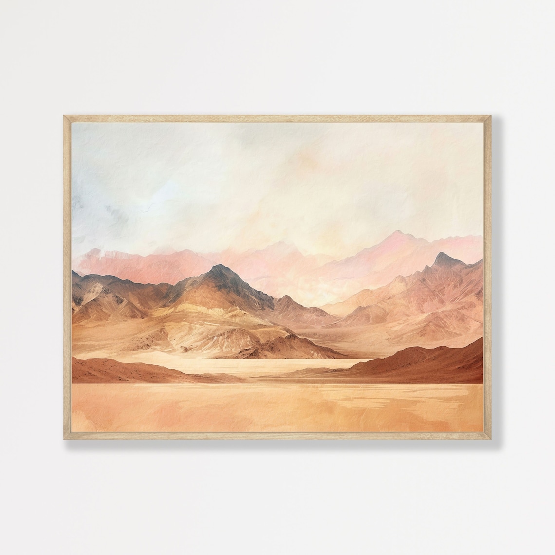 Desert Mountains Retro Boho Landscape Art Print