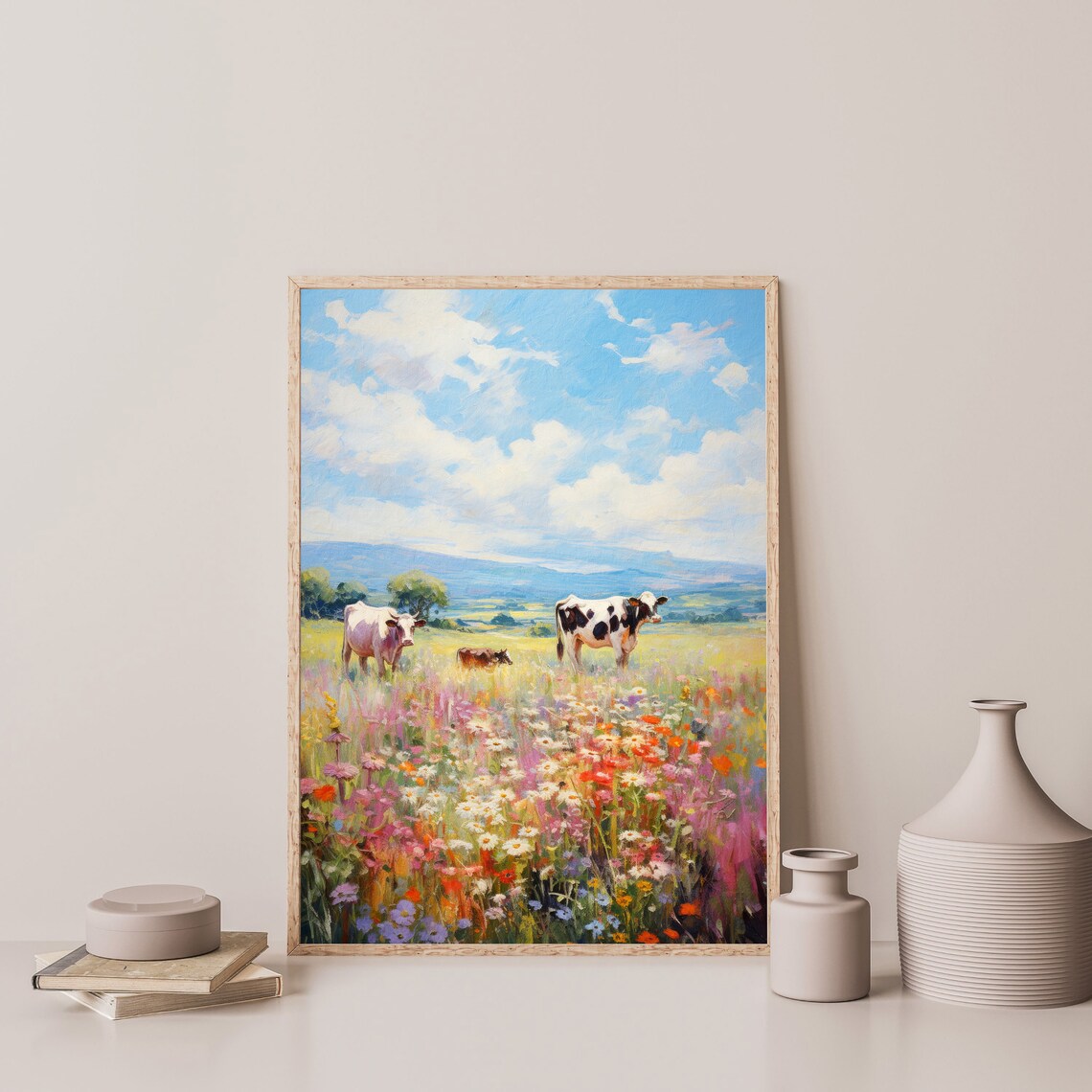 Vintage Cows, Retro Country Farmhouse Art Print - Image 3