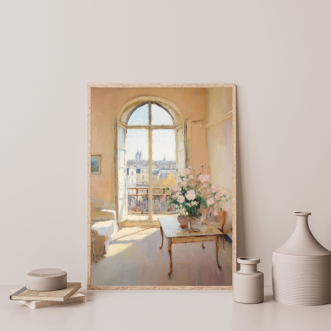 Muted Paris Interior, Retro Still Life Art Print - Image 3