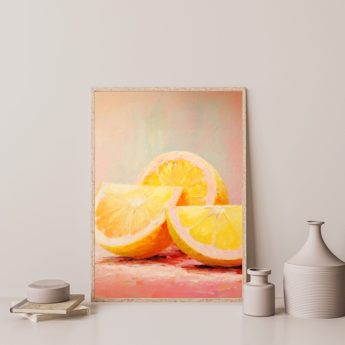 Lemon Slice Retro Aesthetic Kitchen Art Print - Image 3