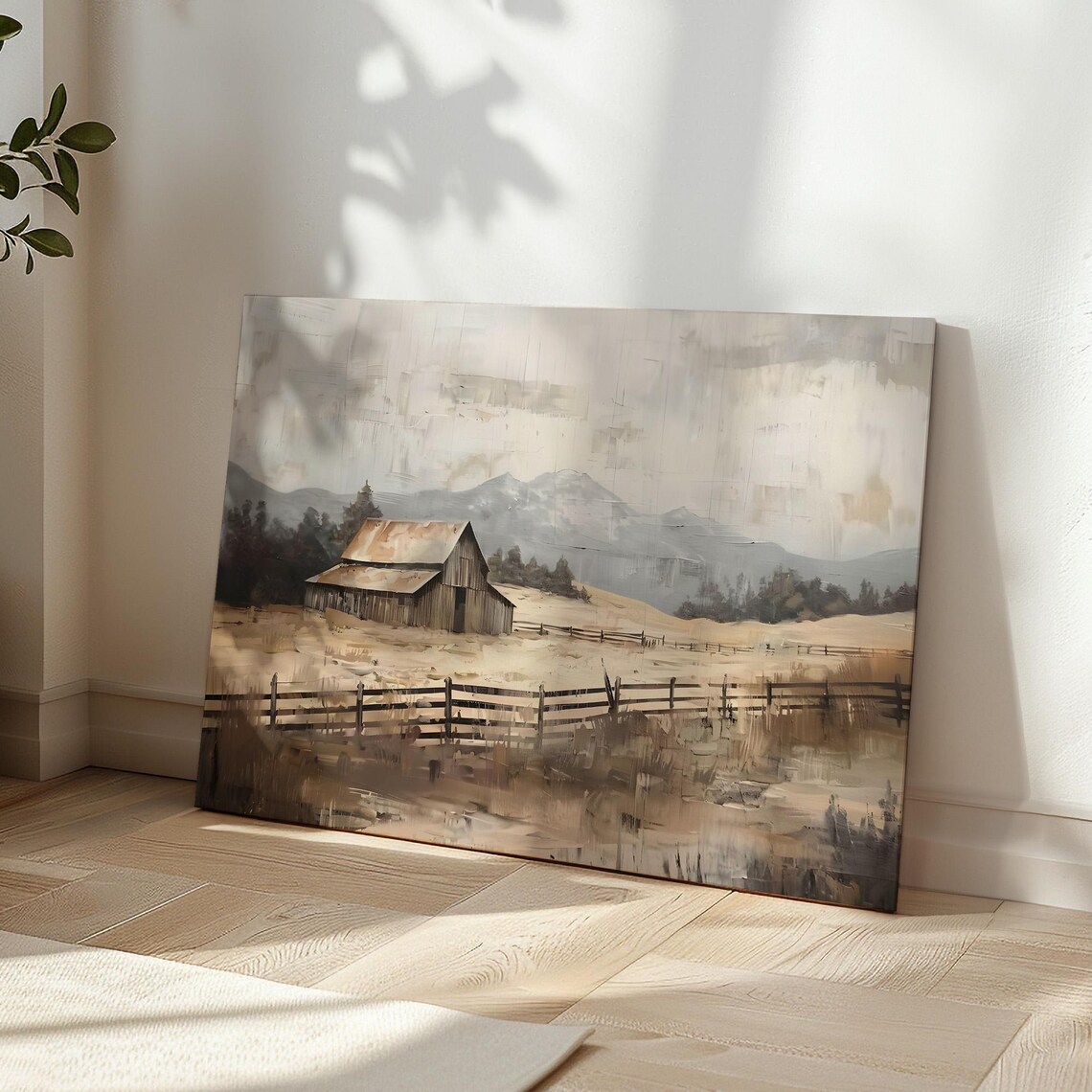 Old Barn With Golden Field And Weathered Wooden Fence Poster Art - Image 6