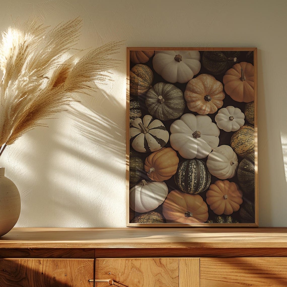 Autumn Pumpkin Patch Flat Lay Harvest Gourds Fall Decor Poster - Image 6