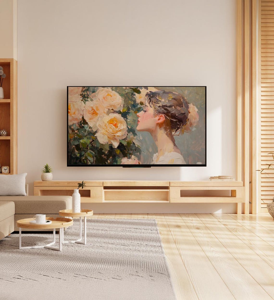 Abstract Frame Tv Art Flower Tv Art Woman Inhaling Fragrance Of A Flower Floral Art For Frame Tv For Samsumg Frame - Image 7
