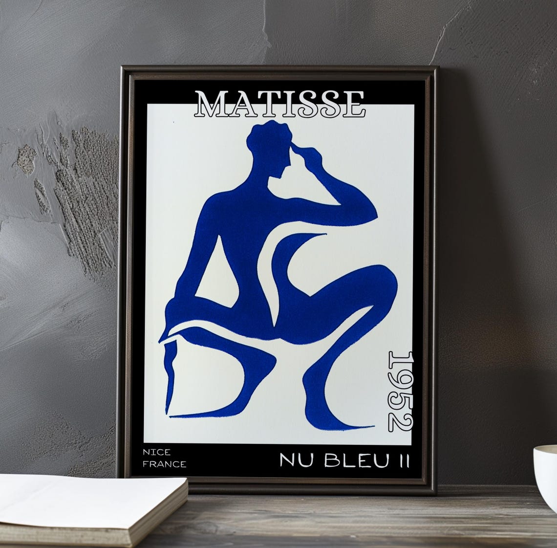 Henri Matisse Nu Bleu II 1952 Seated Blue Cutout Nude Poster