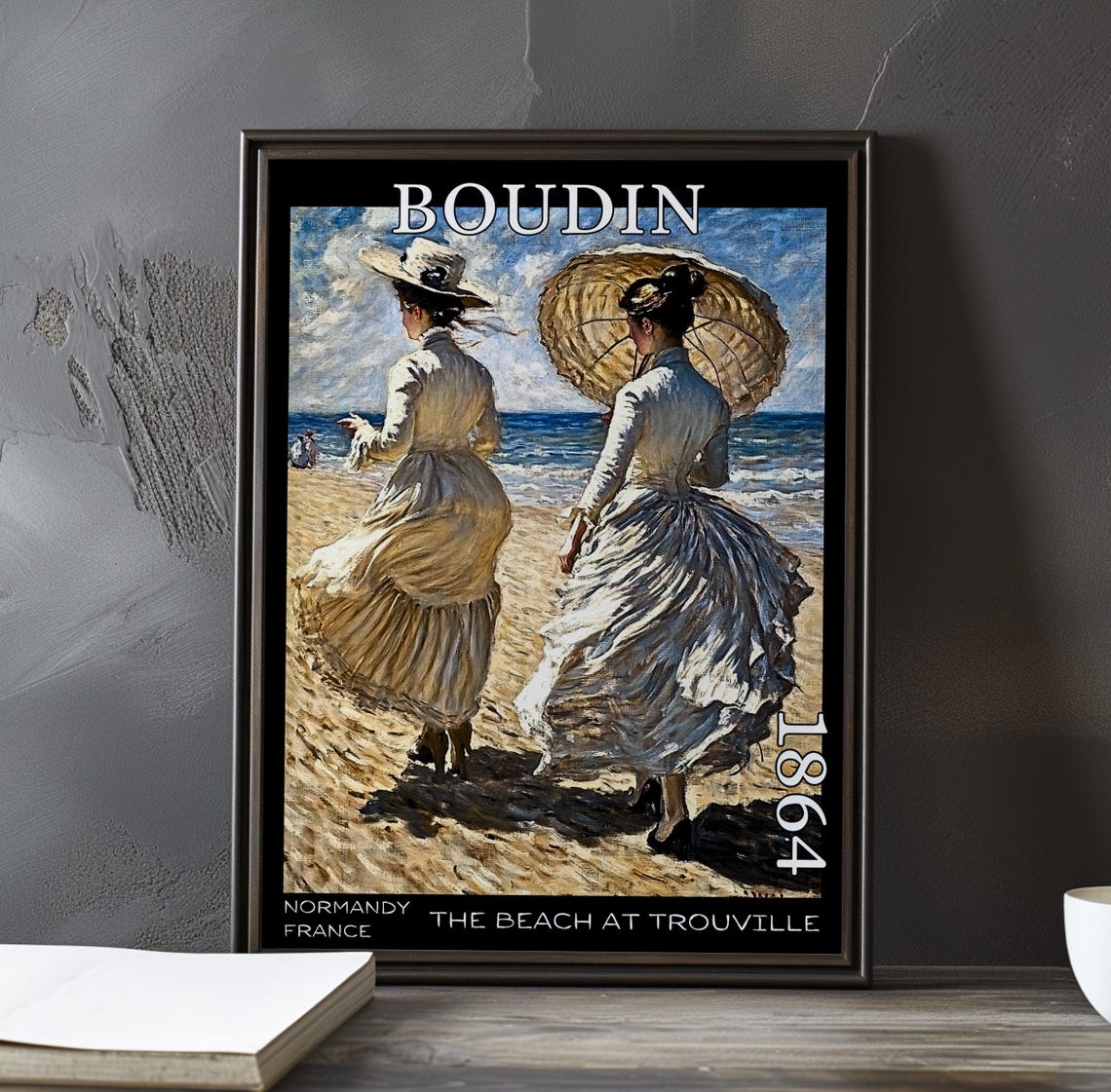 Eugene Boudin Trouville White Dresses Sea Breeze 1864 Poster