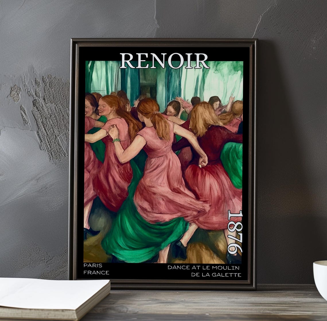 Renoir Dance at Le Moulin de la Galette Circle Dance 1876 Poster