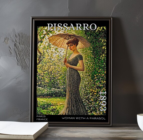 Woman With A Parasol 1893 Camille Pissarro Print Poster Impressionism Post Impressionist Figure 19th Century Outdoor Moment Art Decor