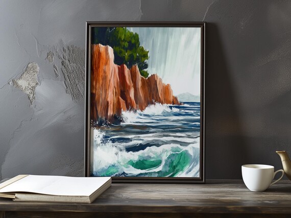 A Bold Coastal Landscape Flix Vallotton Inspired Impressionist Art Poster Nabi Movement Print Vallottonstyle French Decor