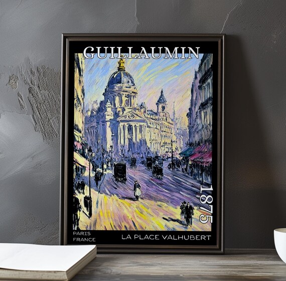 La Place Valhubert 1875 Paris Golden Dome Church View Poster