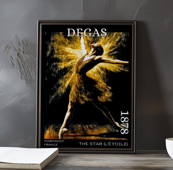 The Star 1878 Edgar Degas Print Poster Impressionism Post Impressionist Ballet French Dancer Art Performance Spotlight Scene Decor