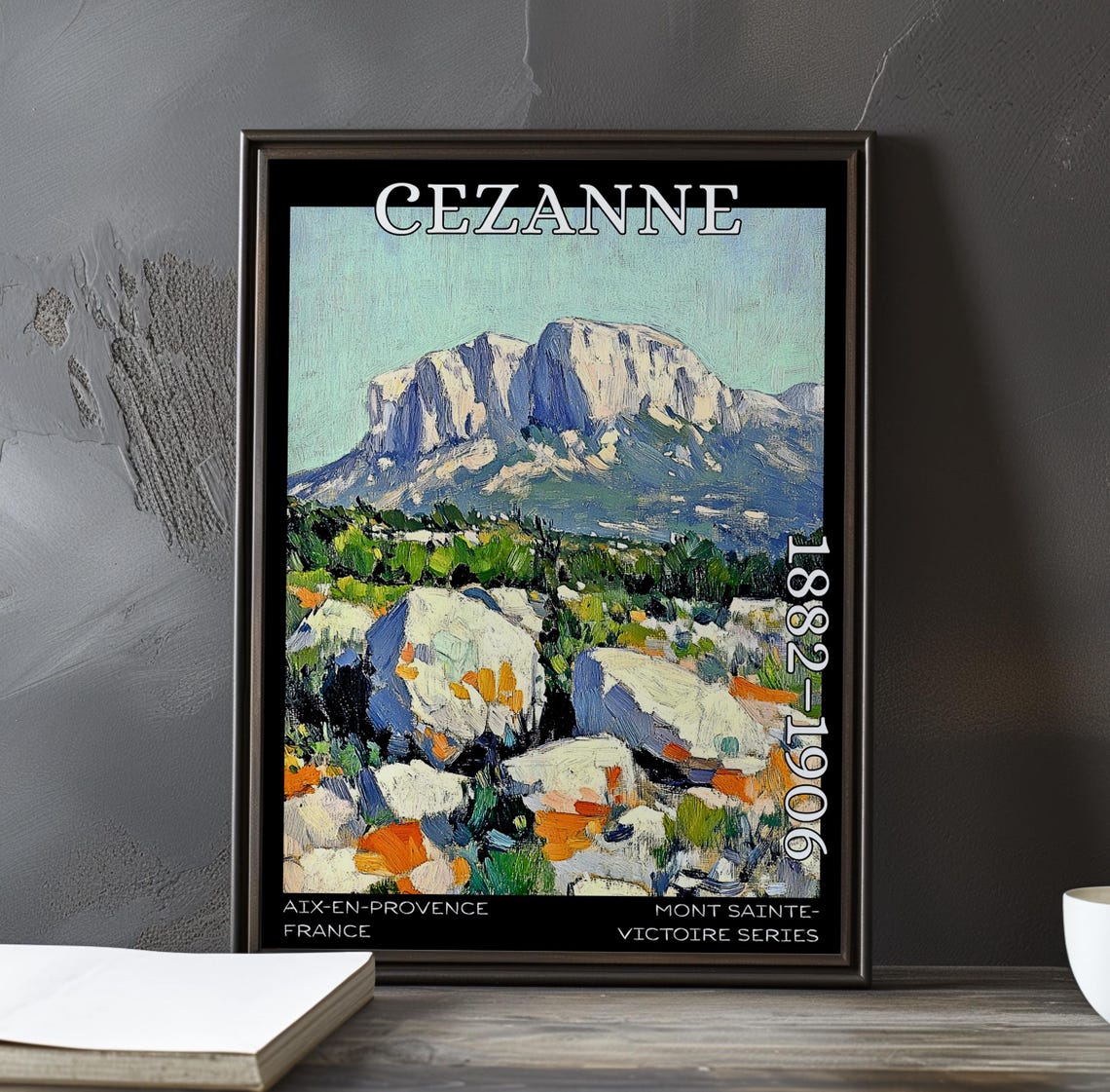 Cezanne Mont Sainte-Victoire Pale Grey Peak Rocky Scene Poster