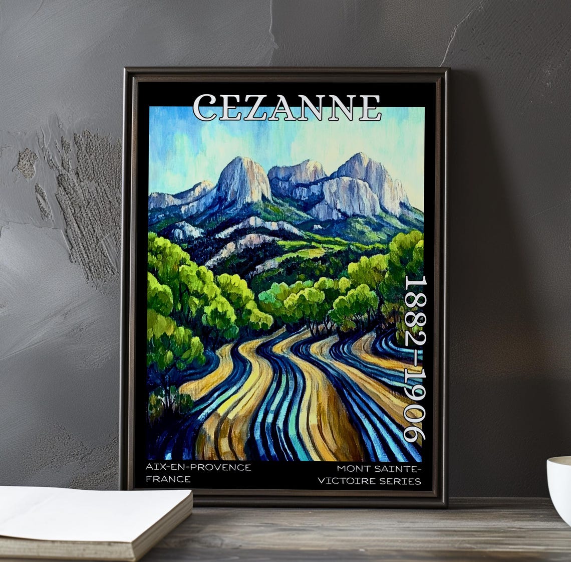 Cezanne Mont Sainte-Victoire Winding Blue Road Provence Forest Poster