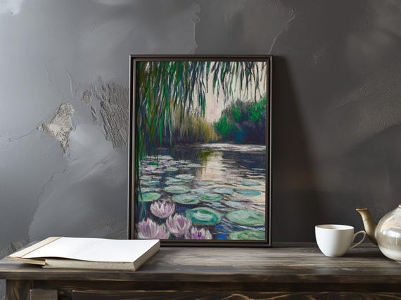 Claude Monet Poster Water Lilies Impressionist Gallery Print Lily Art Home Decor Impressionism Prints