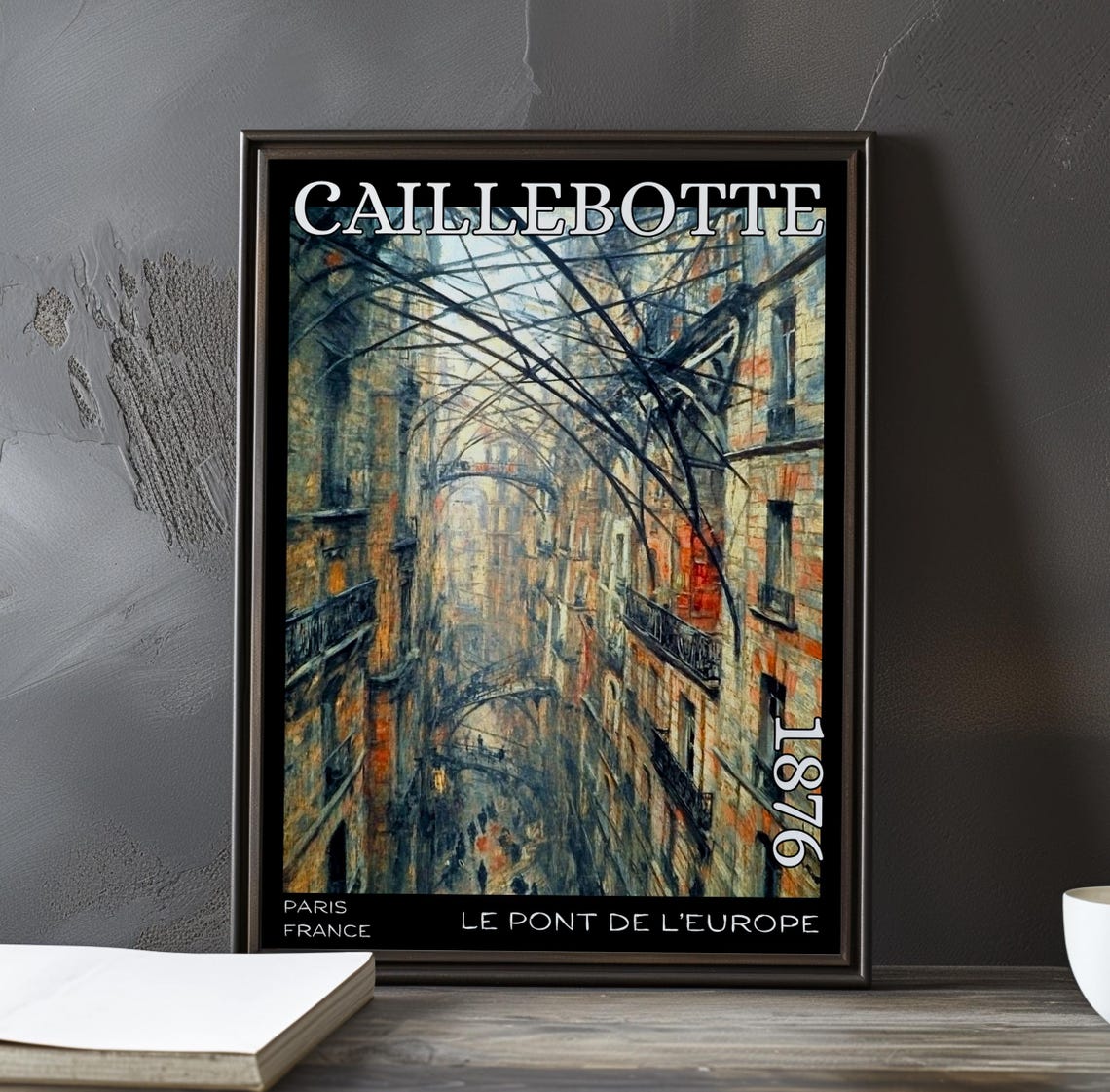 Caillebotte Le Pont de l'Europe Iron Framework Viewpoint Poster