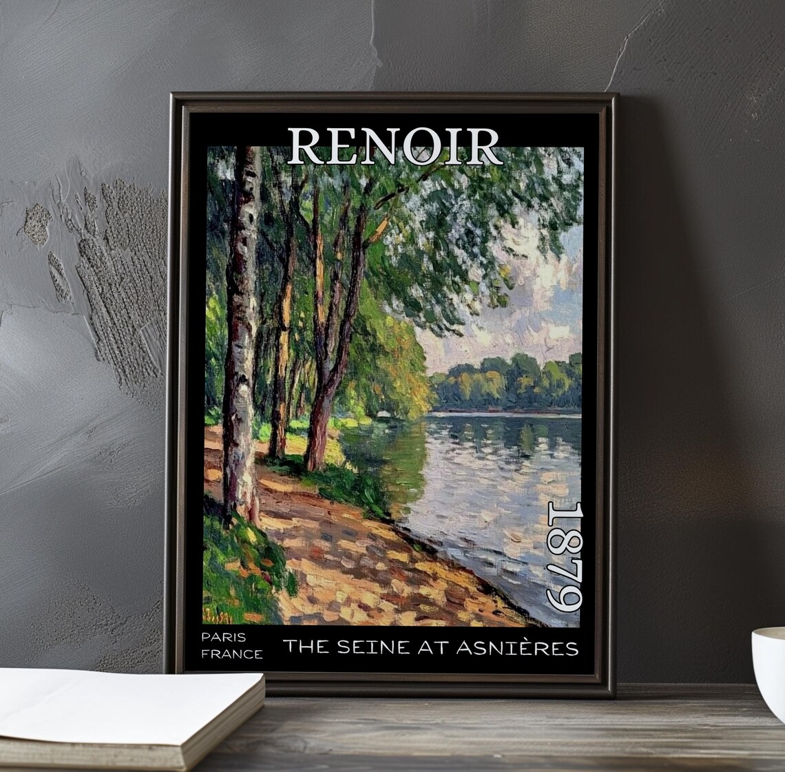 The Seine At Asnieres 1879 Renoir Style Shady Path Along The Bank Poster