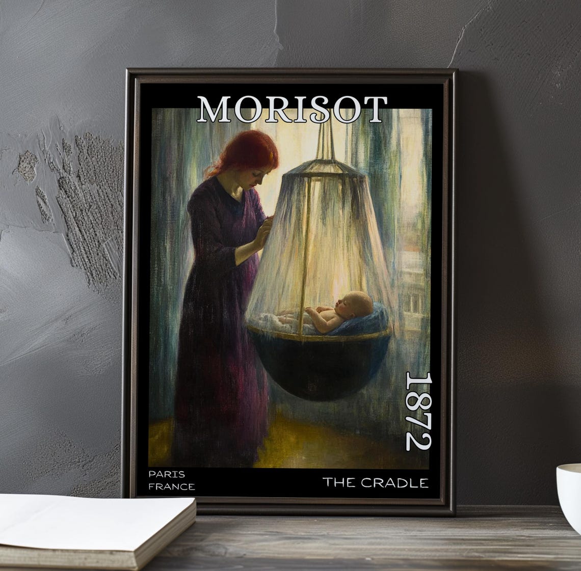 Berthe Morisot Green Hanging Cradle Nursery Scene 1872 Poster