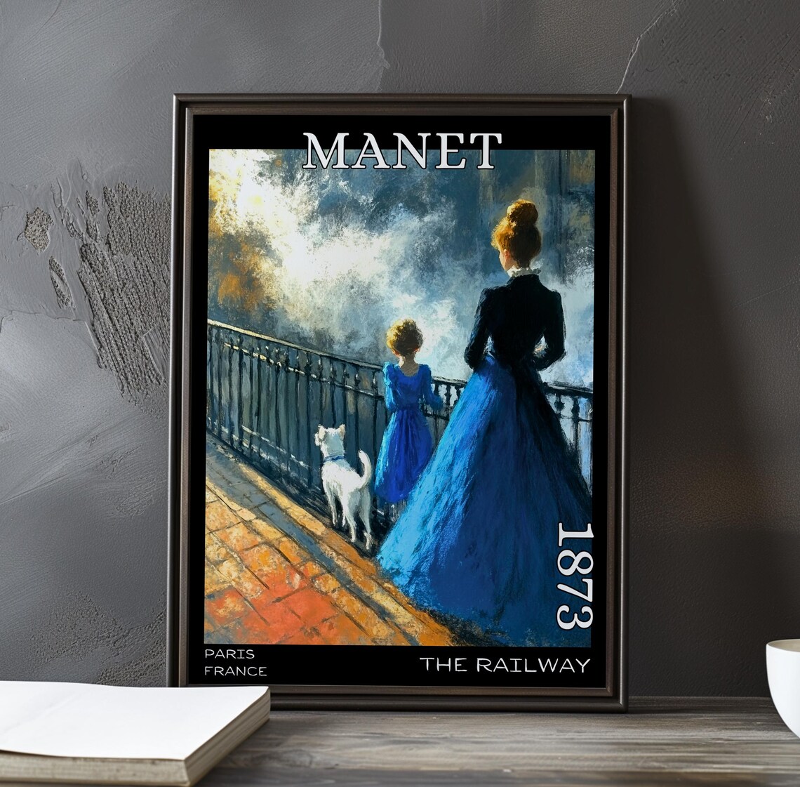 Manet The Railway Woman and Child at the Fence 1873 Paris Poster