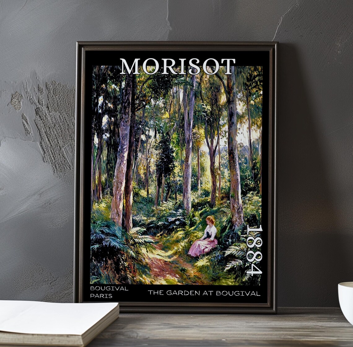 Morisot The Garden at Bougival 1884 Woman Resting in the Ferns Poster