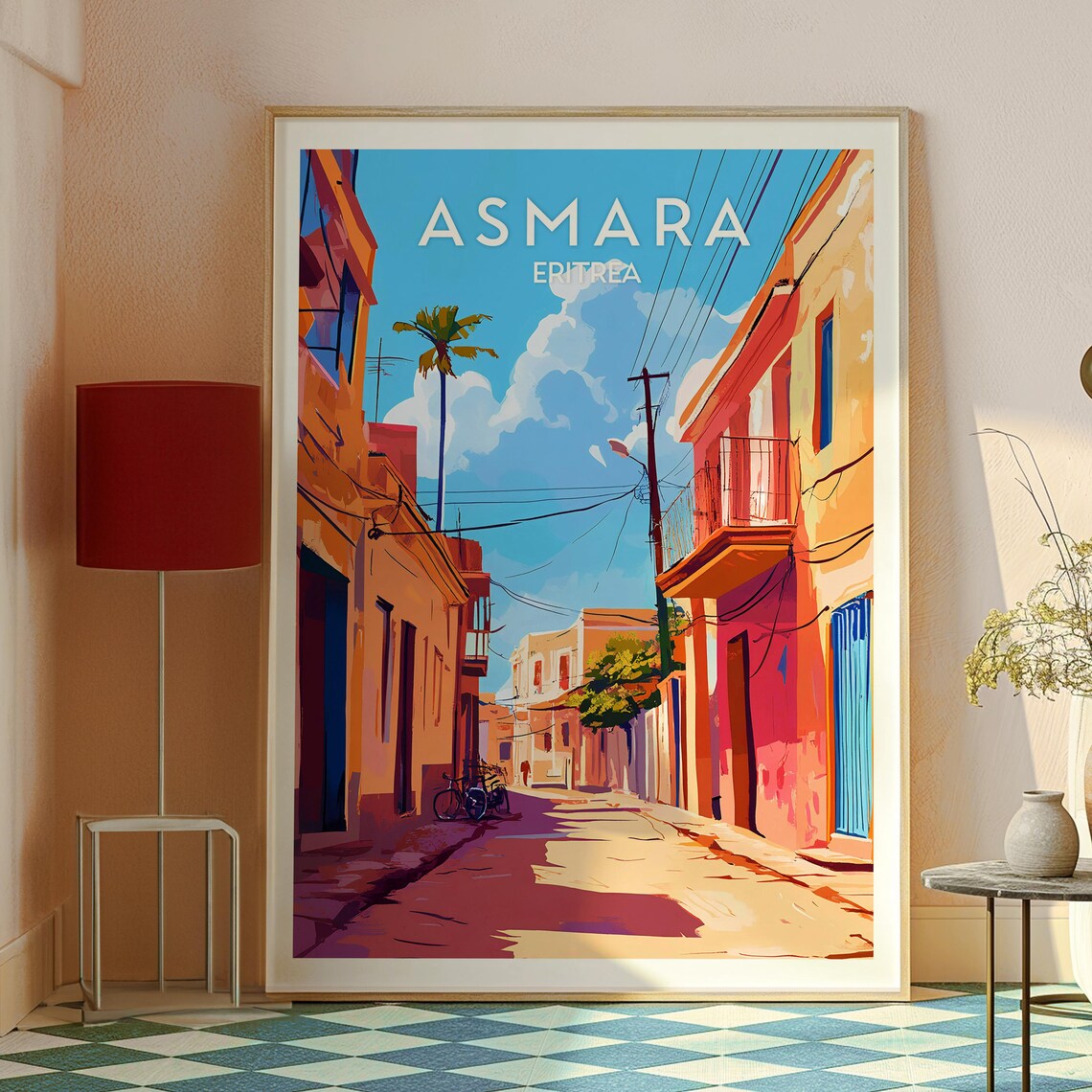 Asmara Eritrea Colonial Street Sunlit Avenue Africa City Travel Poster - Image 2