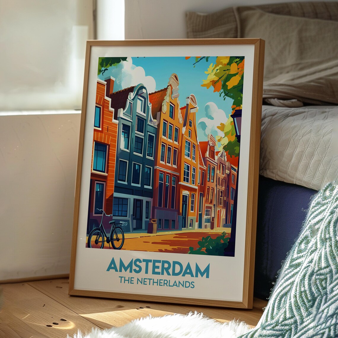 Personalized Custom Sunset Beach Travel Poster Any Location Gift Artwork - Image 3