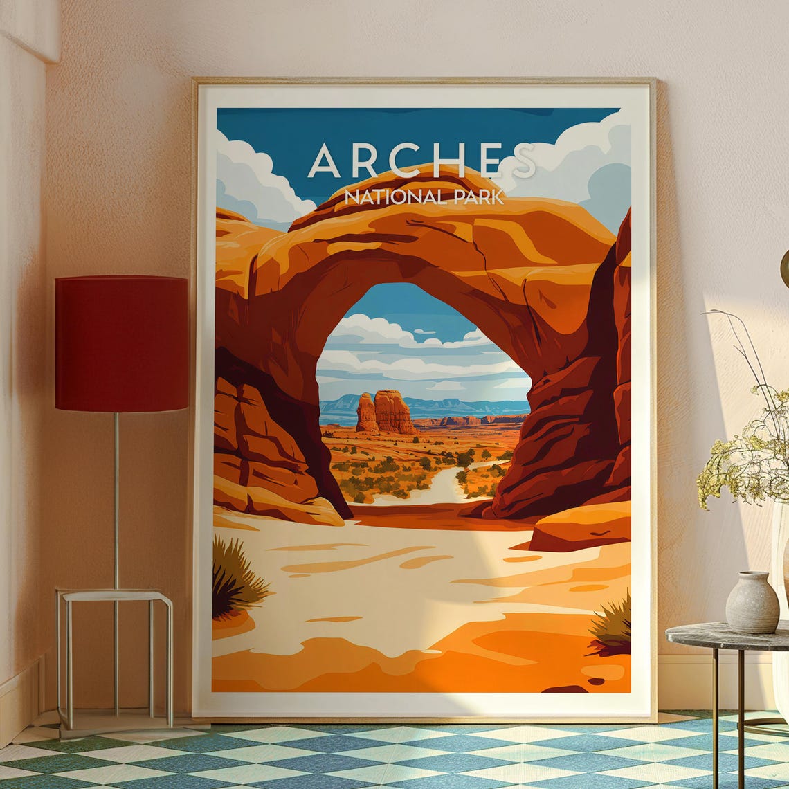 Arches National Park Sandstone Arch Desert Utah Canyon Travel Poster - Image 2