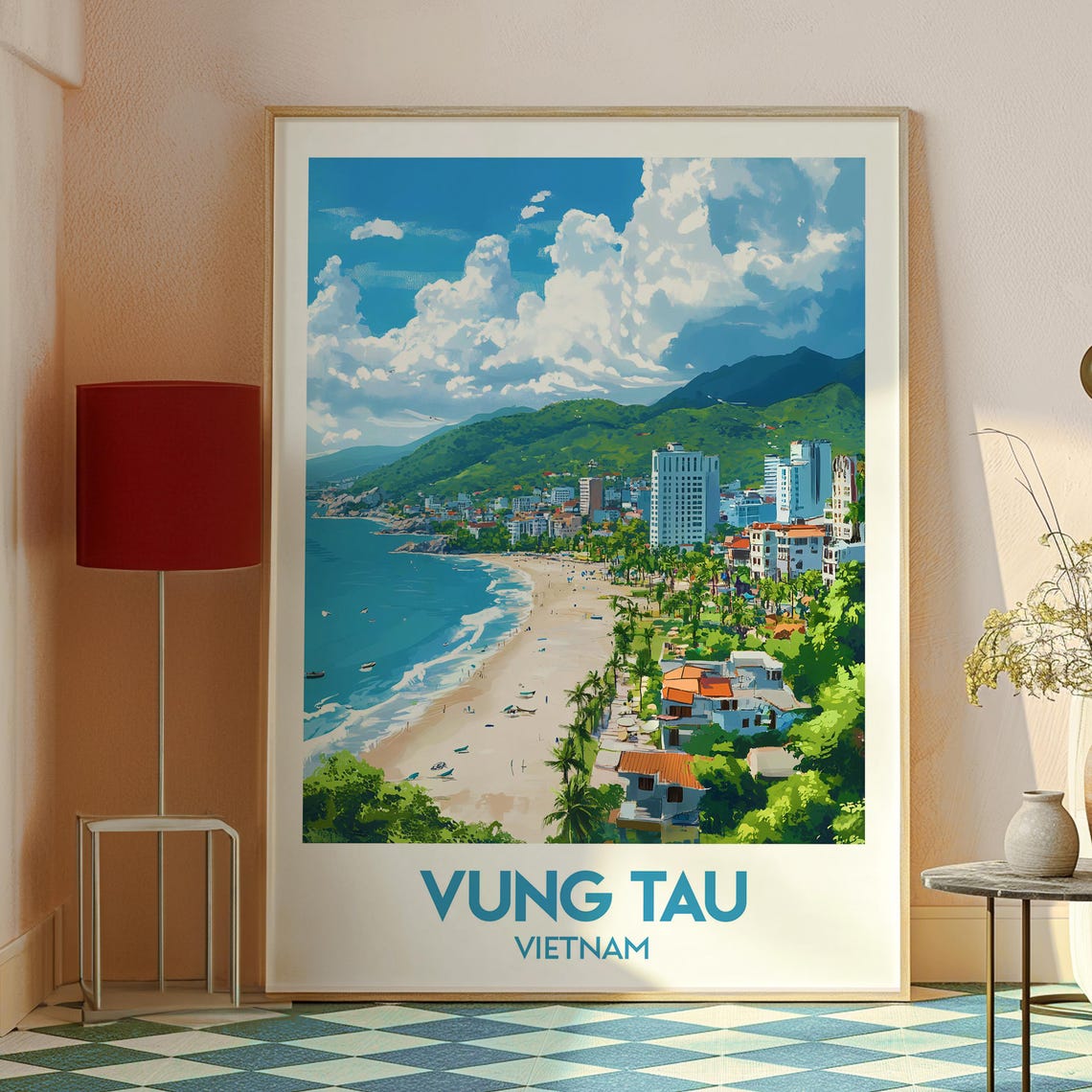 Vung Tau Vietnam Travel Poster, Backpacking HCMC - Image 2