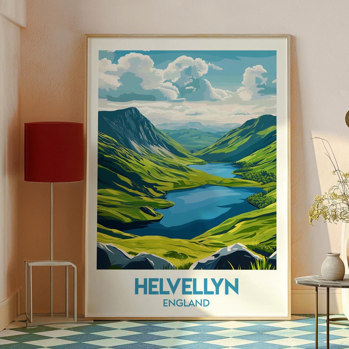 Helvellyn Print The Lake District Wall Art Uk Countryside Poster Travel Hiking Walking - Image 2