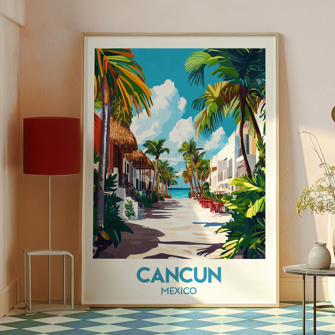 Cancun Print Mexico Wall Art Beach Poster Travel Spring Break - Image 2